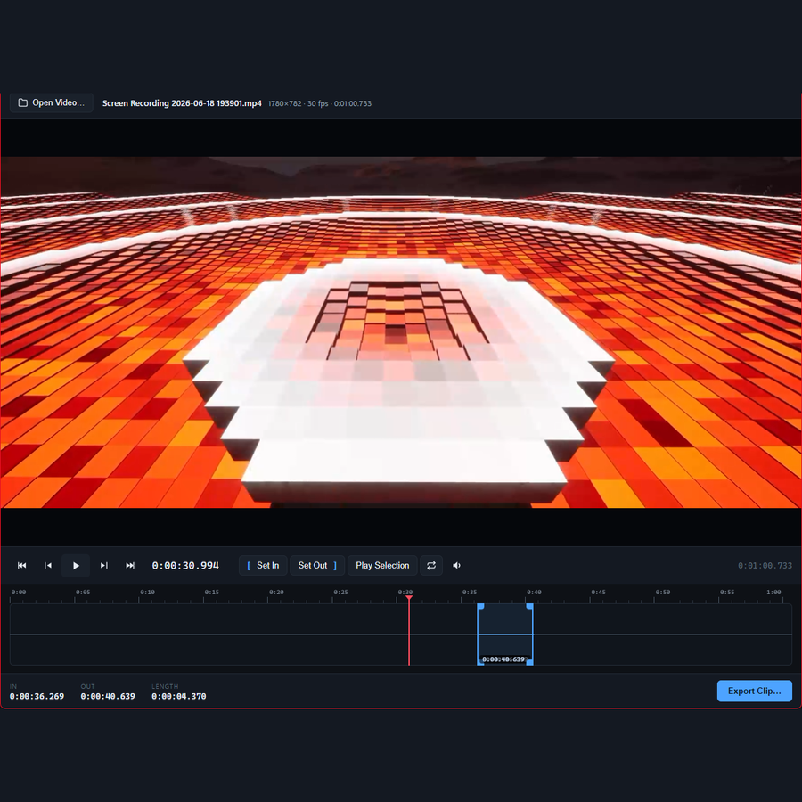 Video Clipping Tool screenshot